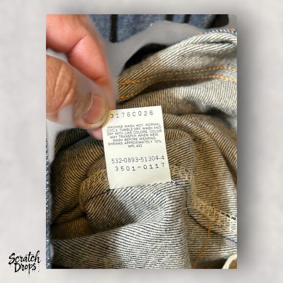 Vintage Leviβs 501xx Shrink-to-Fit Jeans Made In USA W58 L34 501 Deadstock NWT - Picture 2 of 6